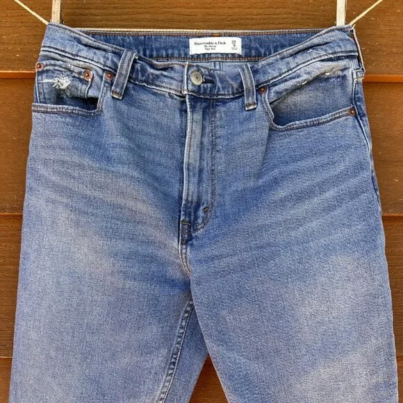 Abercrombie & Fitch The Skinny High Rise With Split Ankle Detail Jeans Size 29 - Picture 4 of 14